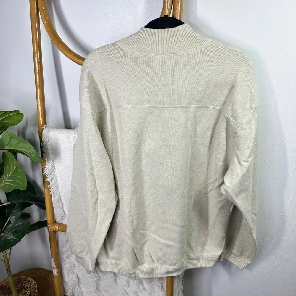 Tommy Bahama Cream Half Zip Pullover sz L